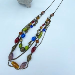 Lia Sophia Retired Multi Colored Necklace